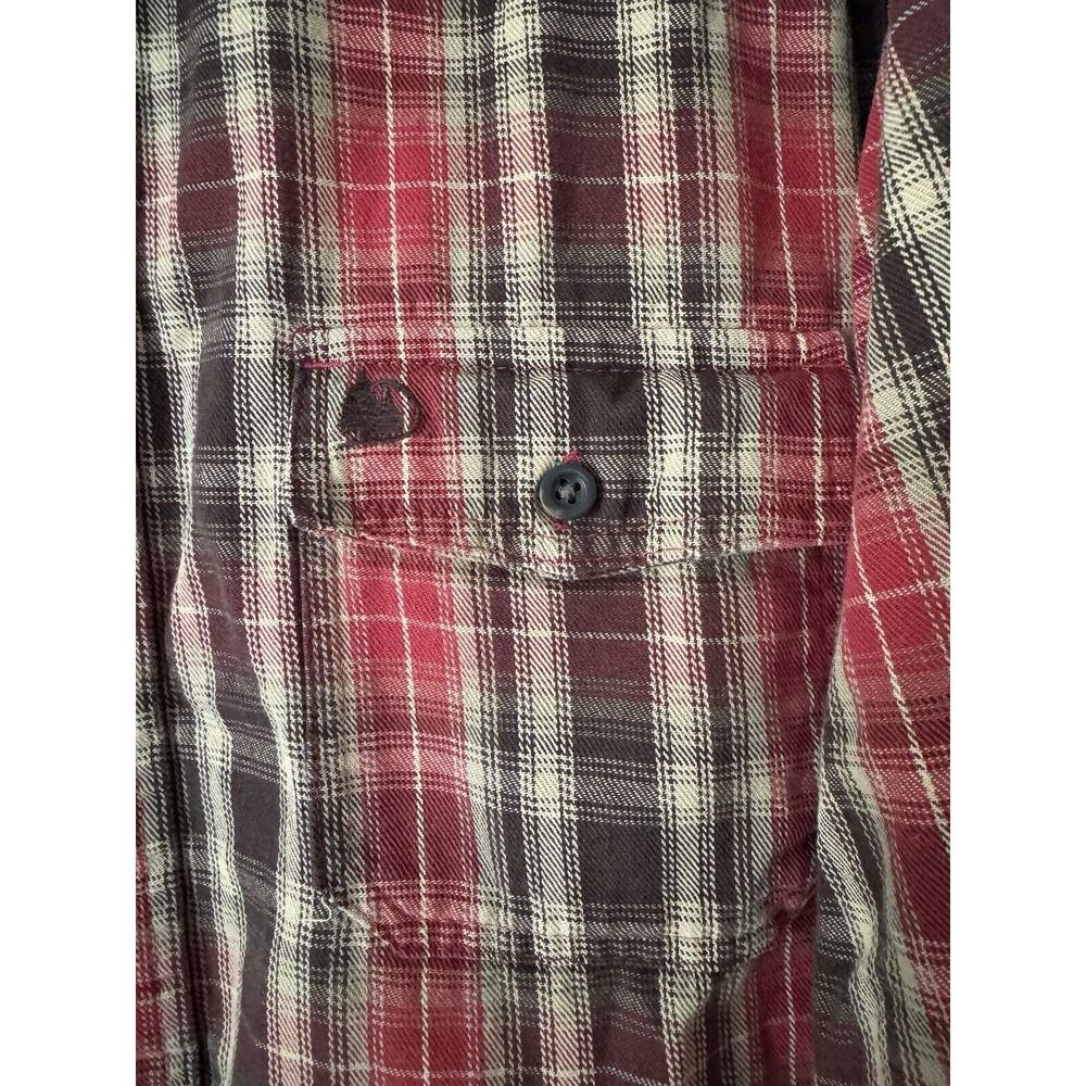 Bass Outdoors Brown Plaid Button Front Casual Shirt Men’s Size Medium Fishing - Picture 4 of 6